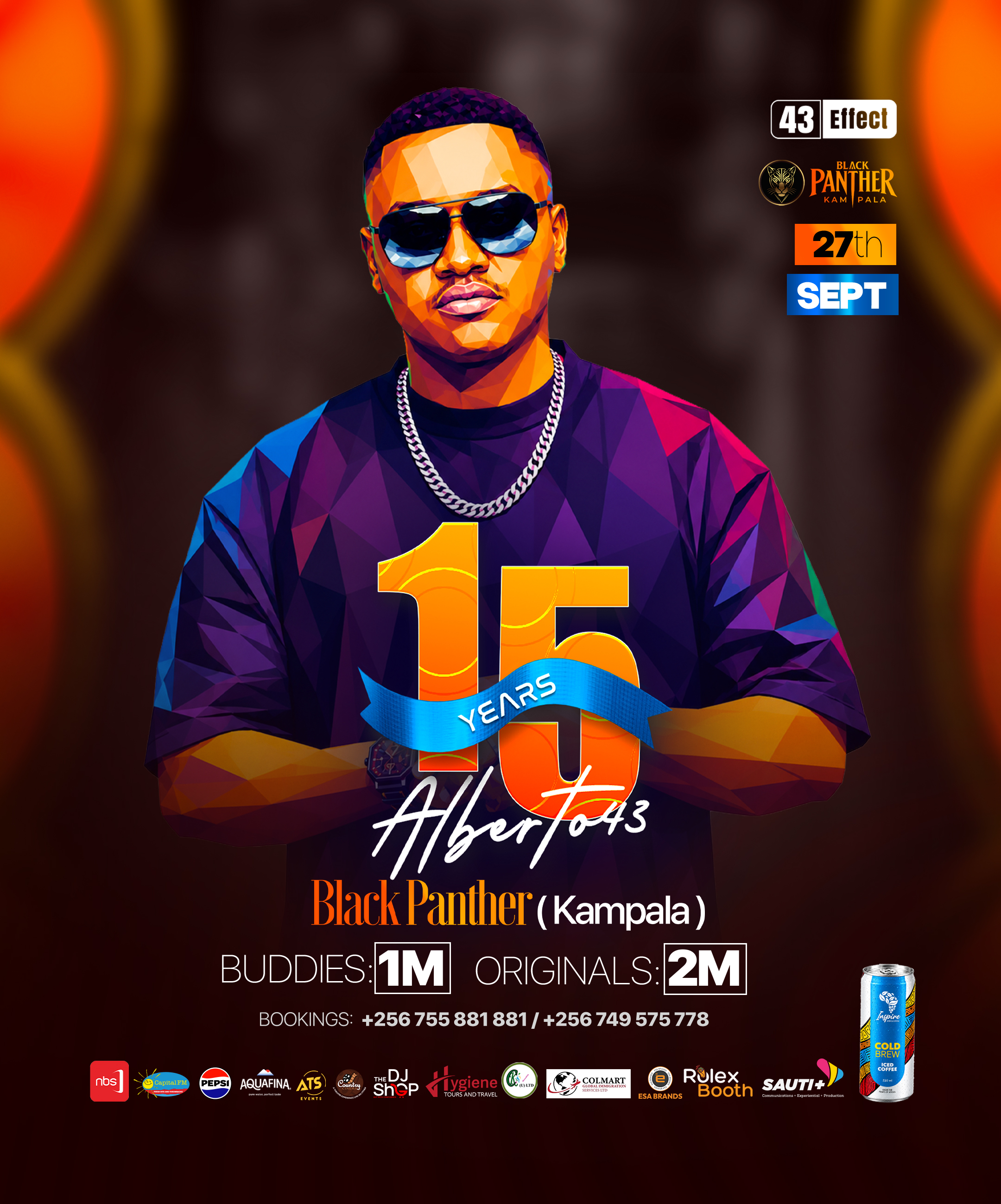 Alberto 43 Celebrates 15 Years at Black Panther Kampala